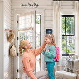 Fttoyoly Love You Bye Sign Above Door, Love You Bye Wooden Wall Decor Farmhouse Boho Home Decor Heartfelt Message for Your Family Lovers Wall Art Gifts Hallway Entryway Fttoyoly