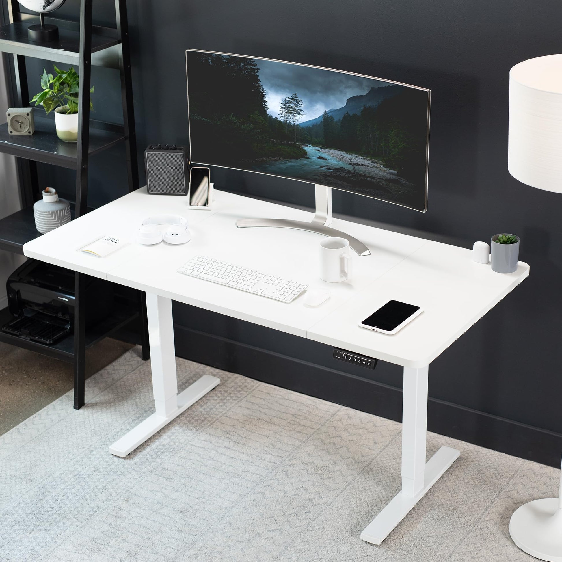 VIVO Universal 60 x 30 inch Table Top for Standard and Sit to Stand Height Adjustable Home and Office Desk Frames, White Desktop, DESK-TOP60-30W - WoodArtSupply