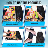 Jigsaw Puzzle Mat Roll Up Fits 500 1000 1500 Pieces Felt mat Puzzle Mats Stow and Go Puzzle Saver, Puzzle Board Storage Puzzle Roll up Mat Puzzle Keeper Holder Organizer (Black) Gourbette