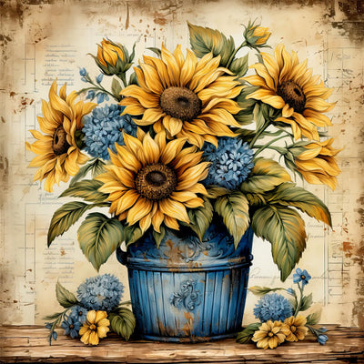 Dlylust Sunflower Diamond Art Painting Kits for Adults - Full Drill Diamond Dots Paintings for Beginners, Round 5D Paint with Diamonds Pictures Gem Art Painting Kits DIY Crafts Kits 12x16inch