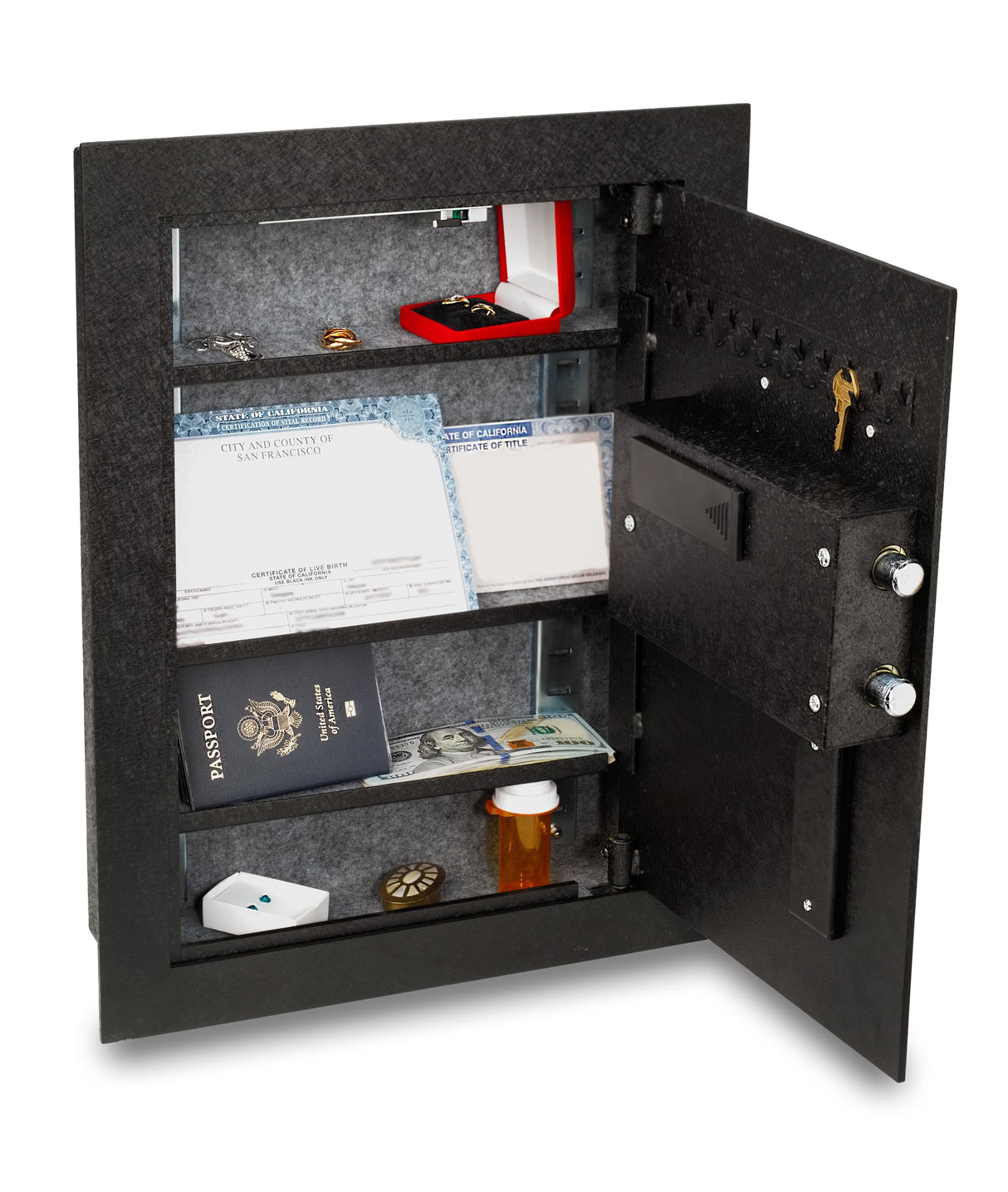 Viking Security Safe VS-52BLX Heavy Duty Hidden in Wall Safe Biometric Safe Fingerprint Safe Viking Security Safe