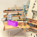 Paint Brush Cleaner, Painting Station for Kids Adult Artist, Paint brushes Cleaner Tool with Drain and Brush Holder-Paint Brush Rinser for Arylic,WaterColor-Water Based Paints,Drawing and Art Supplies ACGASK