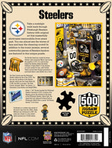 MasterPieces Game Day 500 Piece Jigsaw Puzzle for Adults - NFL Pittsburgh Steelers Locker Room - 15"x21" Masterpieces