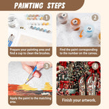 XTCIXAL Christmas Paint by Numbers Kit for Adults, Boots Paint by Number for Adults, Beginners Acrylic Canvas Painting Kits for Home Wall Decor 16x20 Inch XTCIXAL