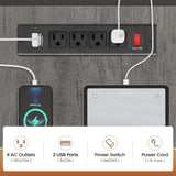 SEDETA 63 Inch Executive Desk, L Shaped Desk with Drawers, Large Office Desk with File Cabinet, Computer Desk with Mobile CPU Stand, Storage Shelves, Power Outlets for Home Office, Gray SEDETA