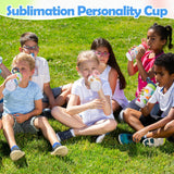 Guiqulai 12 oz Kids Sublimation Tumbler, 2 Pack Sublimation Sippy Cup Blank Stainless Steel Sublimation Blank Water Bottles, Double Wall Insulated Kids Tumbler for Travel,DIY Gift Guiqulai