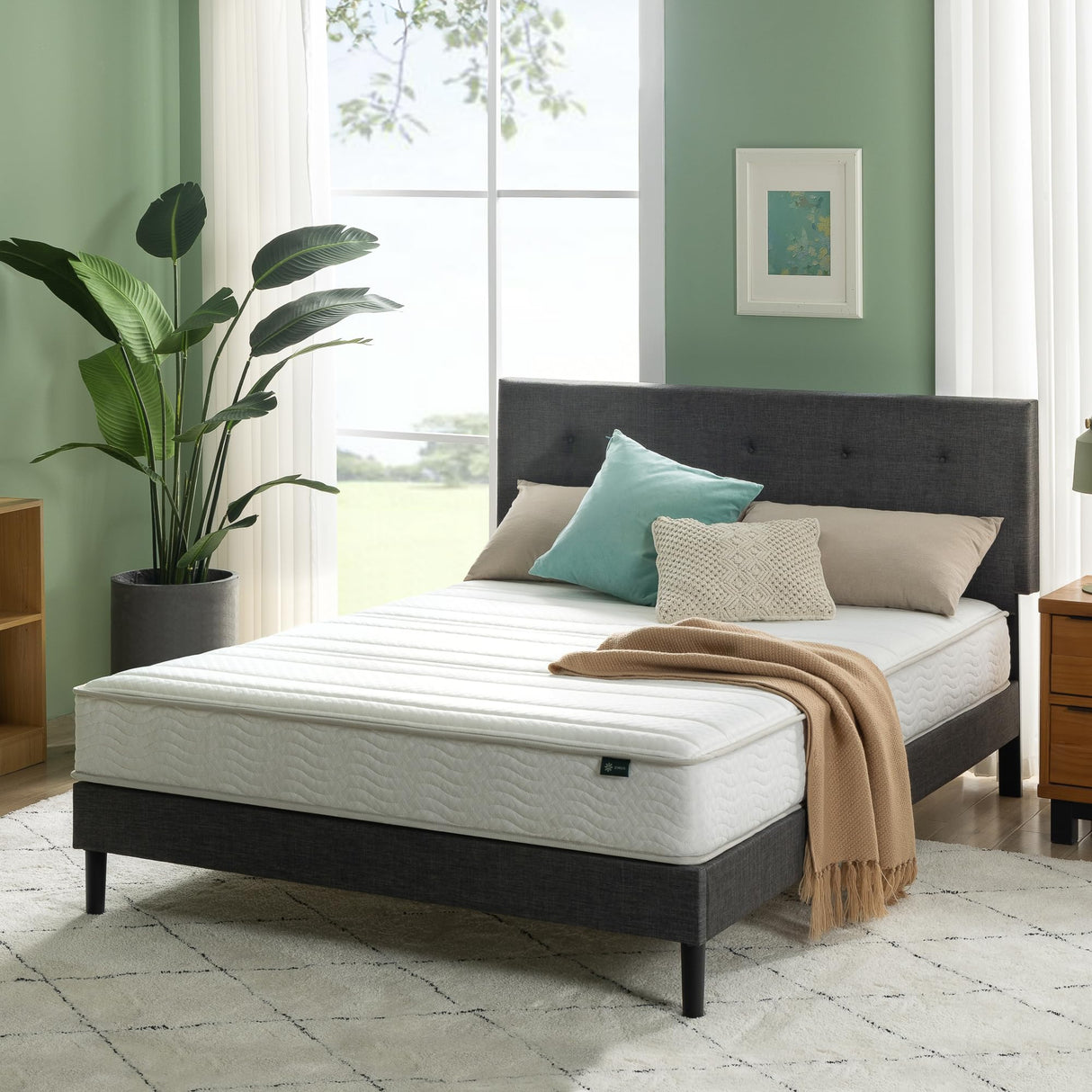 ZINUS 8 Inch Foam and Spring Hybrid Mattress [New Version], King, Fiberglass Free, Medium Firmness, Durable Support, Certified Safe Foams & Fabric, Mattress in A Box Zinus