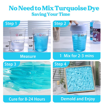 Bundle Set of 44OZ Turquoise Resin Epoxy and 3 Gallon Epoxy Resin