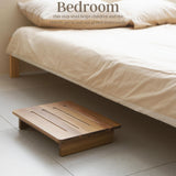 Perfnique Wooden Step Stool, 3.5" One Step Stool for Adults Kids, 200lb. Load Non-Slip Acacia Wood Step Stools for High Beds, One Step Ladder for Bedroom, Kitchen, Bathroom (Natural,3.5in) PERFNIQUE