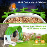 birdsnap® MON - Bird Feeder with Camera, 2K Detachable Camera Bird House with 32GB Card, AI Identify Bird Species, Live View, Auto Record Videos in Backyard, Ideal Gift for Bird Lover birdsnap