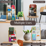 Greeting Card Display Stand for Vendors, Postcard Rack, Post, Sticker Wooden Greeting Card Holder Display Stand Shelf, Ideal for Bookmark, Art Booth, Art Print, Craft Market, Tiered for Vendors OLDECORY