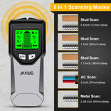 Stud Finder Wall Scanner - 5 in 1 Stud Finder Tool w/Intelligent Microprocessor Chip and HD LCD Display, Stud Detector Beam Finders for the Center and Edge of Wood AC Wire Metal Studs Joist Pipe JAXWQ