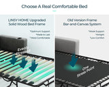 LINSY HOME Pull Out Sofa Bed, Queen Sleeper Sofa Couch with Memory Foam Mattress, Large Sofa Sleeper Pullout Couch Bed for Living Room Office, Dark Grey, Queen Size LINSY HOME