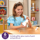 Melissa & Doug Created by Me! Decorate-Your-Own Unicorn Bank Craft Kit with 6 Pots of Paint, Glitter Glue, Paintbrush Melissa & Doug