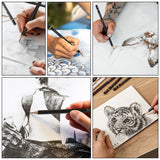 Brusarth Charcoal Pencils for Drawing, Set of 26, Professional Drawing Sketch Pencils, Art Supplies for Drawing, Shading, Sketching, Blending, Artist Pencils for Beginners & Pro Artists Brusarth