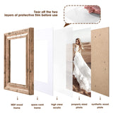 TWING 4x6 Picture Frames Set of 6, Rustic Farmhouse Picture Frame 3x5 with Mat or 4x6 Without Mat, Tabletop Display and Wall Mounting Home Decorative collage picture Photo Frames Wood Brown,Walnut TWING