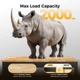 CAMMOO 48" Adjustable Heavy Duty Workbench, 2000 LBS Load Capacity Rubber Wood Work Table with Pegboard, Power Outlets, Work Bench for Garage, Workshop, Office, Home, Commercial CAMMOO