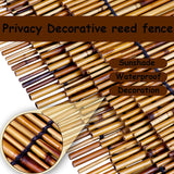 Natural Bamboo Fencing for Garden, Reed Fence,Decorative Rolled Willow Border Screen, Hand-Woven,Sun Shade,Waterproof,for Balcony,Patio,Garden (Size : 90x200CM(35x79in)) Bcofo