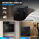 Gun Safe, 2.0 Cu ft Gun Safe for Handgun with Pistol Rack Door Organizer, Pistol Safe with Digital Electronic Keypad, Alarm Home Safe with Adjustable Shelf, Fixable Silent Safe for Valuables Dononr