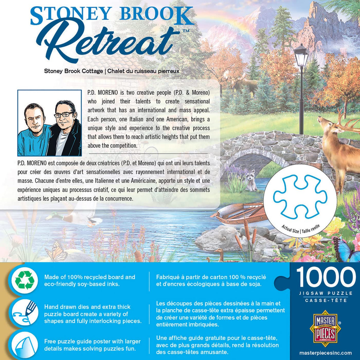 MasterPieces 1000 Piece Jigsaw Puzzle for Adults, Family, Or Youth - Stoney Brook Cottage - 19.25"x26.75" Masterpieces