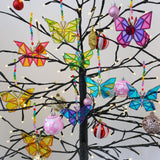 Winlyn 27 Sets Butterfly Suncatchers Ornaments Decorations DIY Window Paint Art Craft Kits Rainbow Sun Catchers Painting Kit for Kids Spring Summer Camping Classroom Party Activities Art Project Winlyn