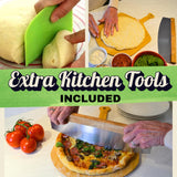 Large Round Pizza Stone for Oven - 16 inch Pizza Stone for Grill with Handles, Peel and Cutter Set - Baking Stone for Bread - Pizza Making Kit Accessories - Gifts for Food Lovers Ritual Life