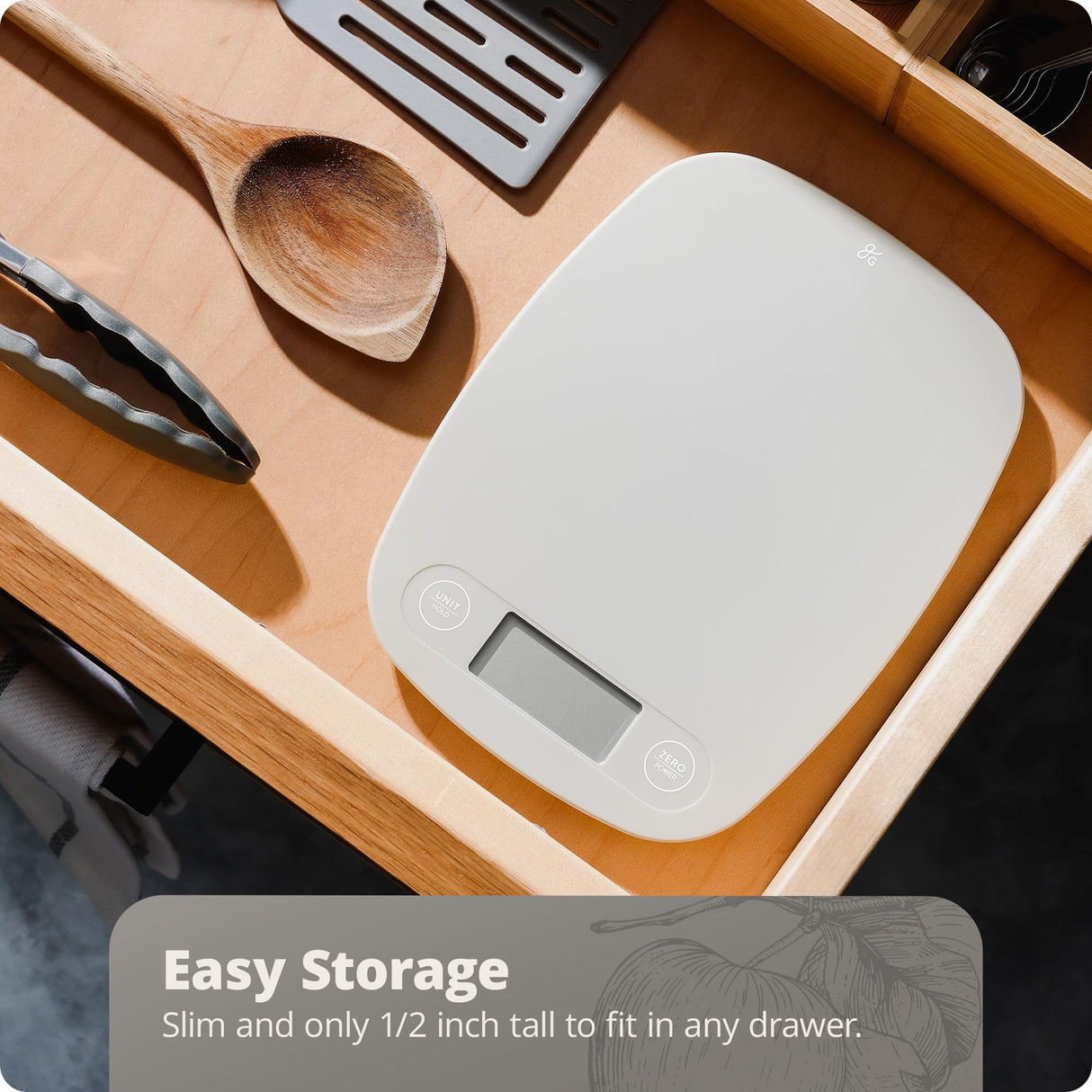 Greater Goods Digital Kitchen Scale - Cooking, Baking, Meal and Food Prep Scale, Weighs in Grams, Pounds and Ounces, Gray Greater Goods