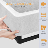 OSASET King Box Spring, 7 Inch King Size Box Spring Only, 3000 lbs Heavy Duty Metal Frame Mattress Foundation with Fabric Cover, Easy Assembly-Noise Free OSASET