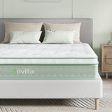 Novilla Queen Mattress, 12 Inch Hybrid Mattress, Gel Memory Foam with Individual Pocket Springs for a Peaceful Sleep, Queen Size Mattress with Quilted Cover Novilla