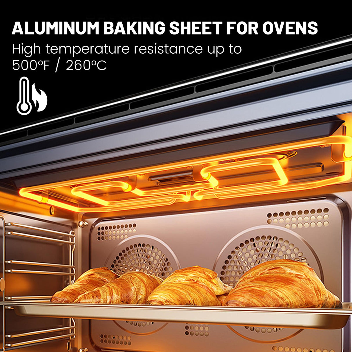BIEAMA 6 Pack Half Size Baking Sheet Pan Aluminum Commercial Pan for Oven Freezer Bakery Hotel Restaurant 13" × 18" BIEAMA