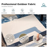 MFSTUDIO 9 Pieces Patio Dining Set, Patio Table and Chairs for 8, Outdoor Expandable Metal Table & Chairs with Cushions, Outdoor Rattan Dining Furniture Set for 8, Deck, Porch MFSTUDIO