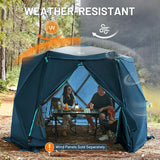 Timber Ridge 12 x 11ft Pop Up Gazebo, Portable Instant Screen House with Netting, Easy 60-Second Set-Up, Fits 6 People, Ideal for Camping, Backyard, Patio, Tailgating, Picnics TIMBER RIDGE