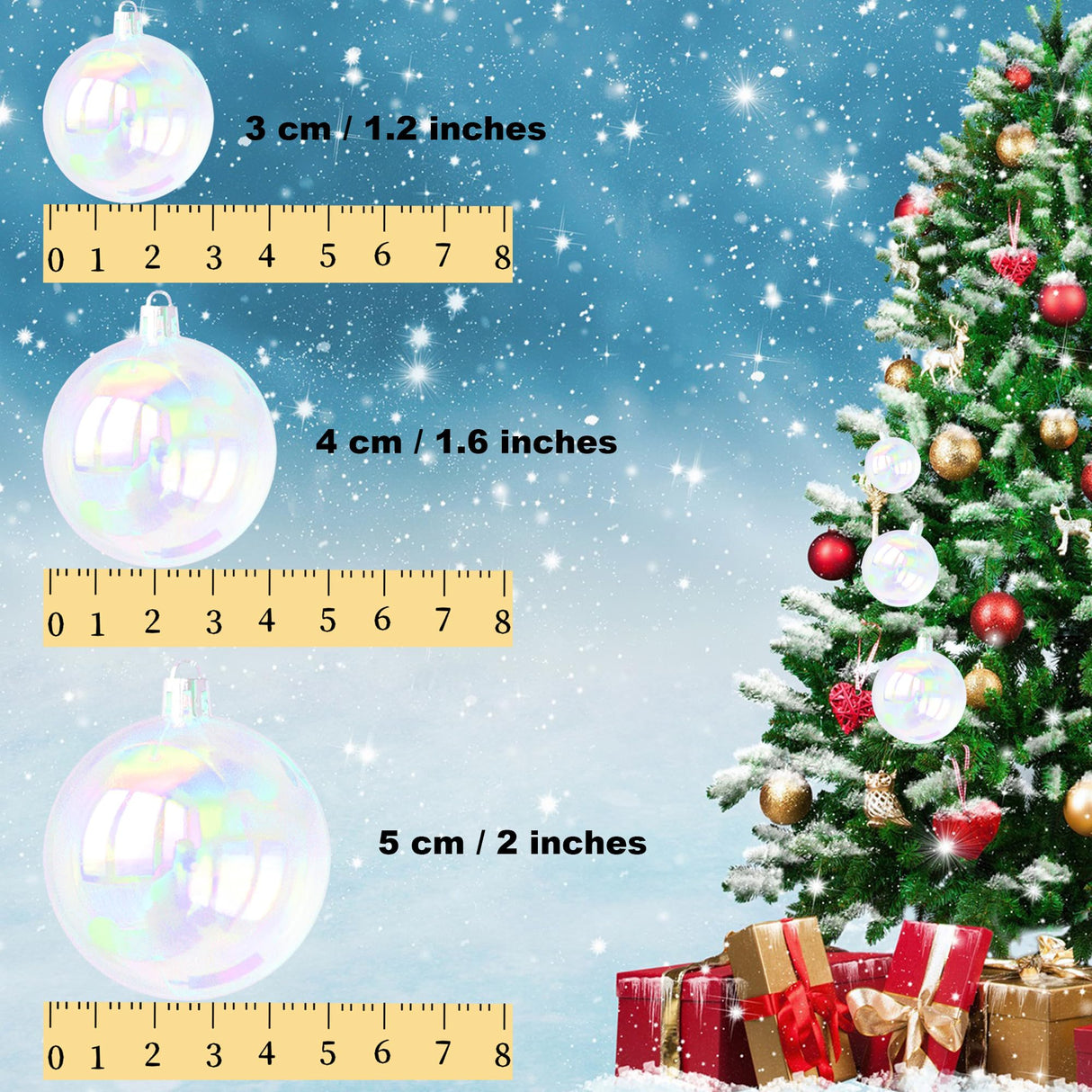 Tindobewan 12 Pcs Mini Christmas Iridescent Ornaments Balls Plastic Iridescent Ornaments Decorative Hanging Ornaments for Xmas Tree Wedding Valentine's Day Party Decorations (Pink, 1.18 Inch) Tindobewan