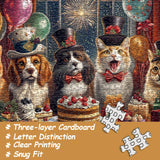 Dog Puzzles for Adults 1000 Pieces, Cat Jigsaw Puzzle Birthday Cake Puzzle Christmas, Funny Animal Puppy Kittens Puzzle, Holiday Jigsaw Puzzle PICKFORU