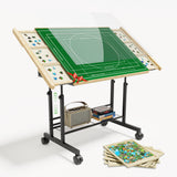CODACE Puzzle Table with Drawers - 1500 Pieces Jigsaw Puzzle Tables for Adults, Tilting Puzzles Board with Cover, Puzzles Table with Storage and Adjustable Height Legs，Present for Puzzles Enthusiast CODACE