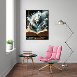 DFPSCLLA Diamond Painting Kits for Adults- Dragon and Magic Book Diamond Art Kits for Adult Beginners, DIY Full Round Diamond Painting Gem Art and Crafts 12x16inch DFPSCLLA
