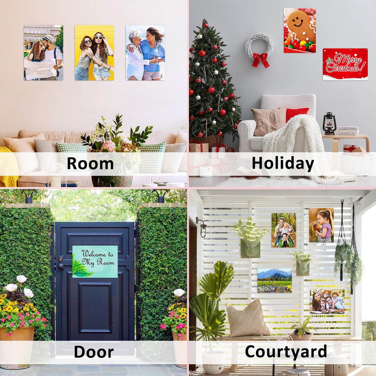 Beclumas 20 Pack 8''x10'' Sublimation Metal Photo Blanks, 0.45mm Aluminum Photo Sign Blank for DIY Printing, Wall Decor, Room Decor Beclumas