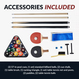 Hathaway Park Avenue 7 Ft Multi Game Pool Table Combo with Dining Top and Ping Pong – Includes Set of Benches for Home Storage and Accessories – Red & Black Finish Hathaway