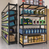 MUPATER 48" W x 24" D x 72" H Metal Storage Shelves, 5 Tier Shelves and Adjustable Shelves, Garage Shelving Unit, Standing Utility Shelf Racks for Pantry Warehouse Kitchen MUPATER