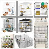 Large Cat Cage,Cat Cage Enclosure Indoor DIY Cat Playpen Detachable Metal Wire Kennels Crate Large Exercise Place Ideal, for 1-4 Cats,Ferret, Chinchilla, Rabbit, Small Animals Generic