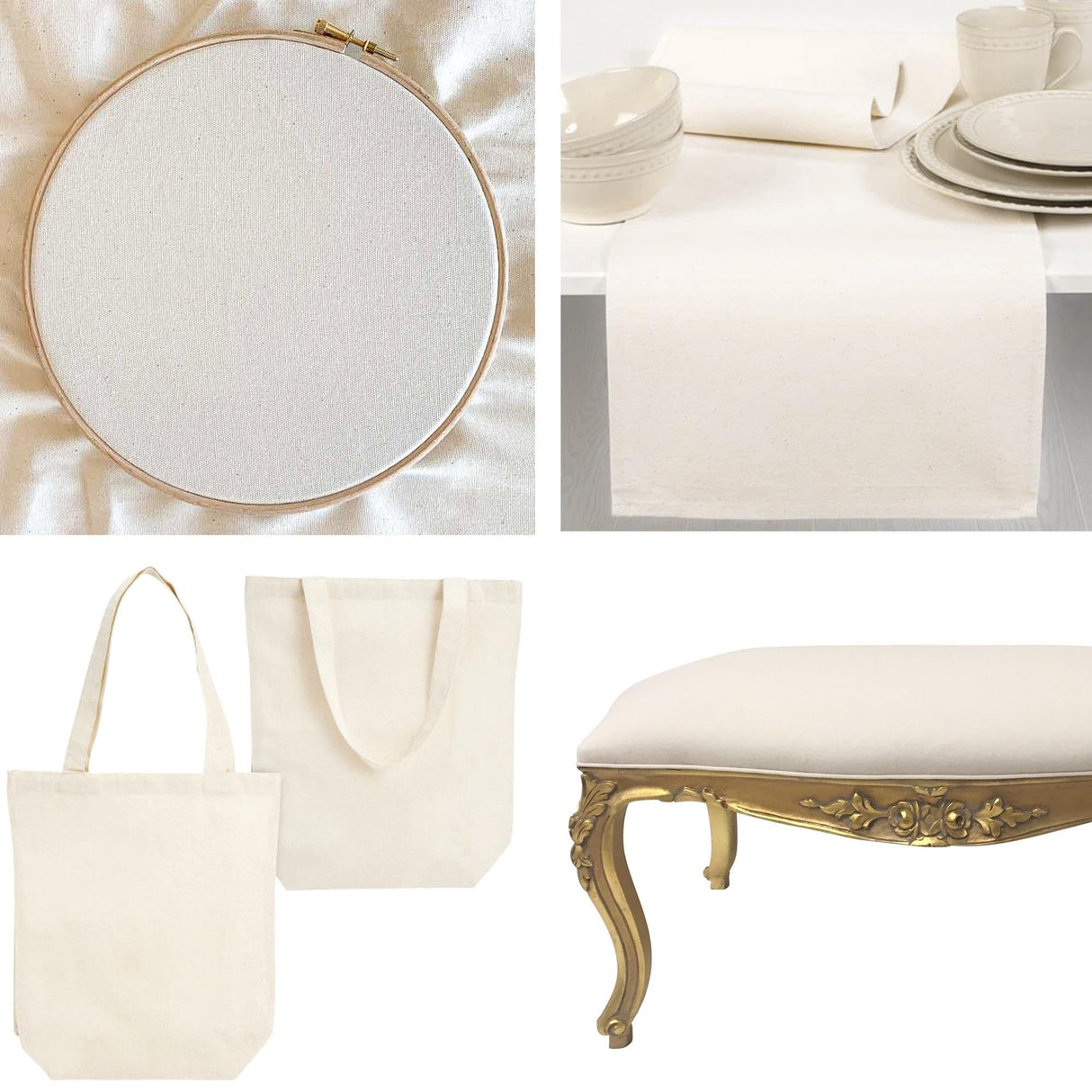 Barcelonetta | Canvas Fabric | Cotton Duck | Heavy | Natural 10oz | 62'' Wide | Arts & Crafts, Backings, Covers, Placemats (1 Yard) Barcelonetta