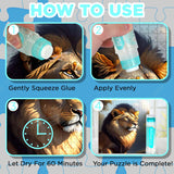 Darice Jigsaw Puzzle Glue Clear, Easy-On Applicator Head, Quick-Drying Pack of 2 Non-Toxic Jigsaw Puzzle Saver Glue for 1000/1500/3000 Piece Puzzles - 130ml X2 Bottle Darice