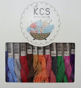 KCS 25 M/skein Mercerized Pearl Cotton crochet needlepoint Thread,Size 5, 12 skeins,mixed color 17 KCS