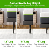 GhostBed Adjustable Bed Frame Split King 14" Cooling Memory Foam Mattress - Adjustable Electric Bed Base with Zero Gravity and Massage – Split King Adjustable Base with Mattress GhostBed