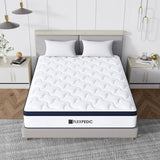 FLEXPEDIC 10" Twin Mattress, Memory Foam Hybrid Mattress with Space Cotton for Tight Sleep, Medium-Firm Cooling Mattress with Stronger Support, Motion Isolation &Pressure Relieving FLEXPEDIC