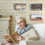 STO STO Floating Bookshelves for Wall, 4-Pack Invisible Wall-Mounted Bookshelves, Multifunctional Walls Shelves for Bedroom, Office and Library, White STO STO