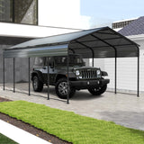 COEWSKE Metal Carport 12x20 FT Heavy Duty, Outdoor Steel Large Rv Car Ports Canopy with Galvanized Steel Roof and Frame, Car Shelter Protect from Sun and Heavy Snow for Pickup, Boat, Car and Tractors COEWSKE