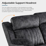 Consofa Zero Gravity Reclining Sofa Set, Power Recliner Living Room Set with Adjustable Headrest, Power Reclining Sofa and Loveseat Set with USB Port/Console/Cup Holders for Living Room(Grey) Consofa