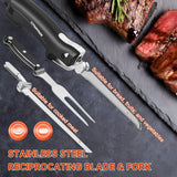 Electric Knife - Carving Knife Set, Black Ergonomic Handle Electric Knifes Cutting 2000 Times/Minute with 60-inch Power Cord, for Meat, Poultry, Bread, Brisket Slicing, Thanksgiving and Christmas Gift Wanvoapls