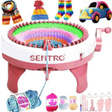 Sentro 40 Needles Knitting Machine, Smart Automatic Knitting Machine for Adults and Beginners, Circular Weaving Crochet Knitting Loom Machine Kit for Hat,Sock,Scarf,Gloves,Sweater PKHOUHYI